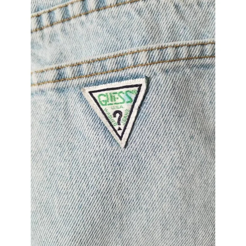 Vintage 80s 90s Guess Jeans, High Waist, Relaxed Fit, Tapered Unisex 30 x 31 - Picture 3 of 10